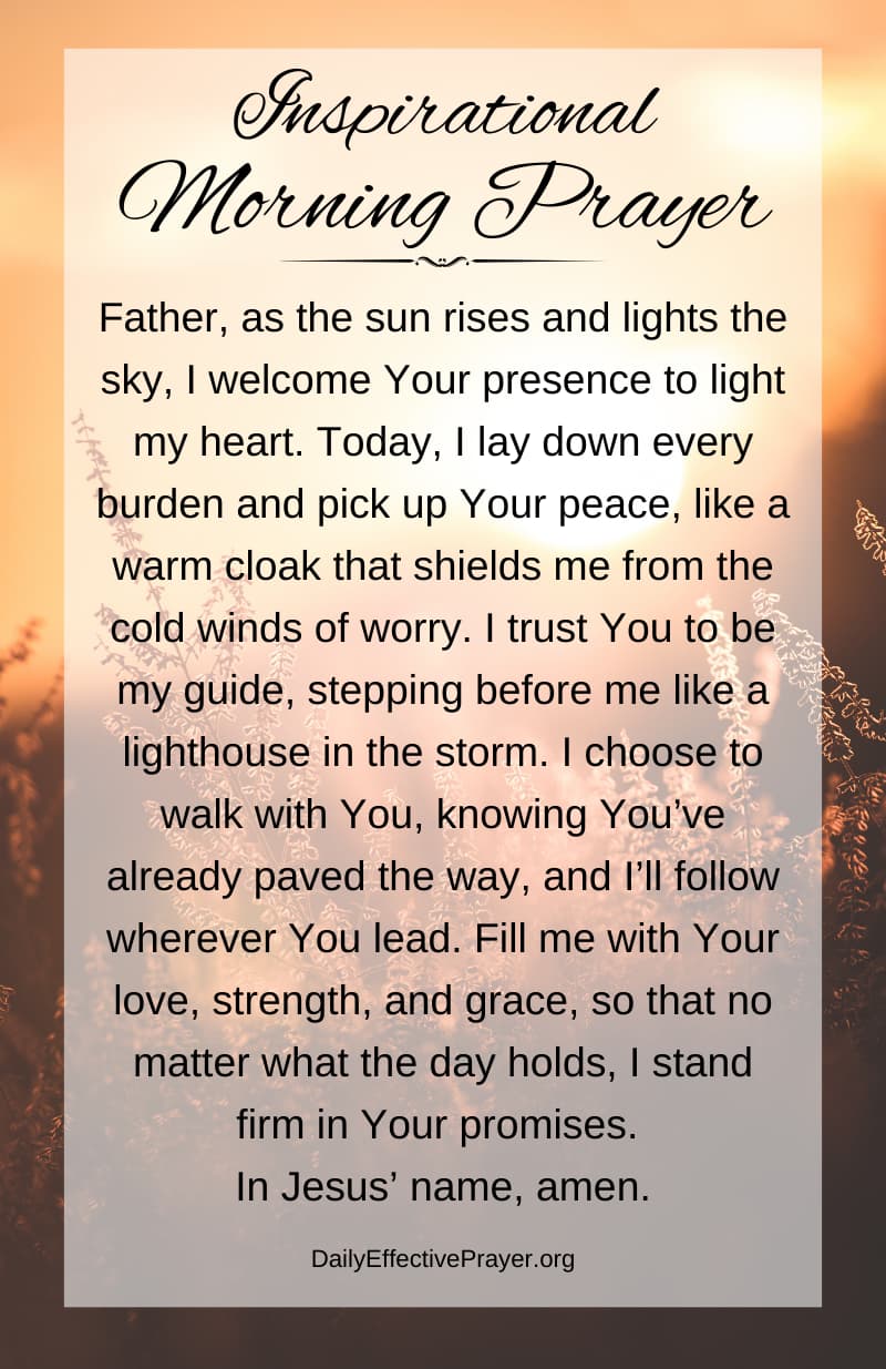 inspirational prayers morningtime