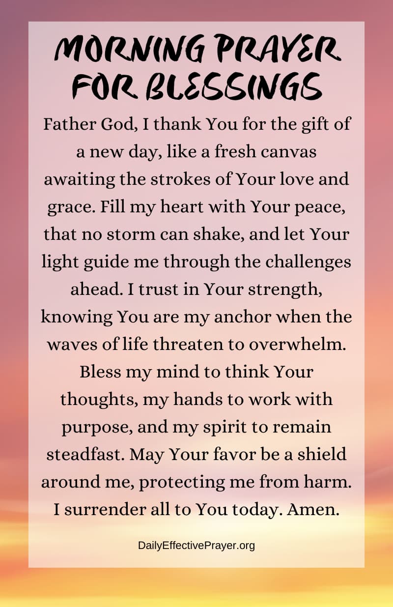 morning blessings prayers
