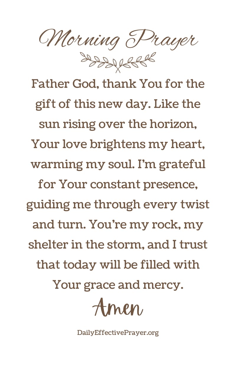 prayer of the morning