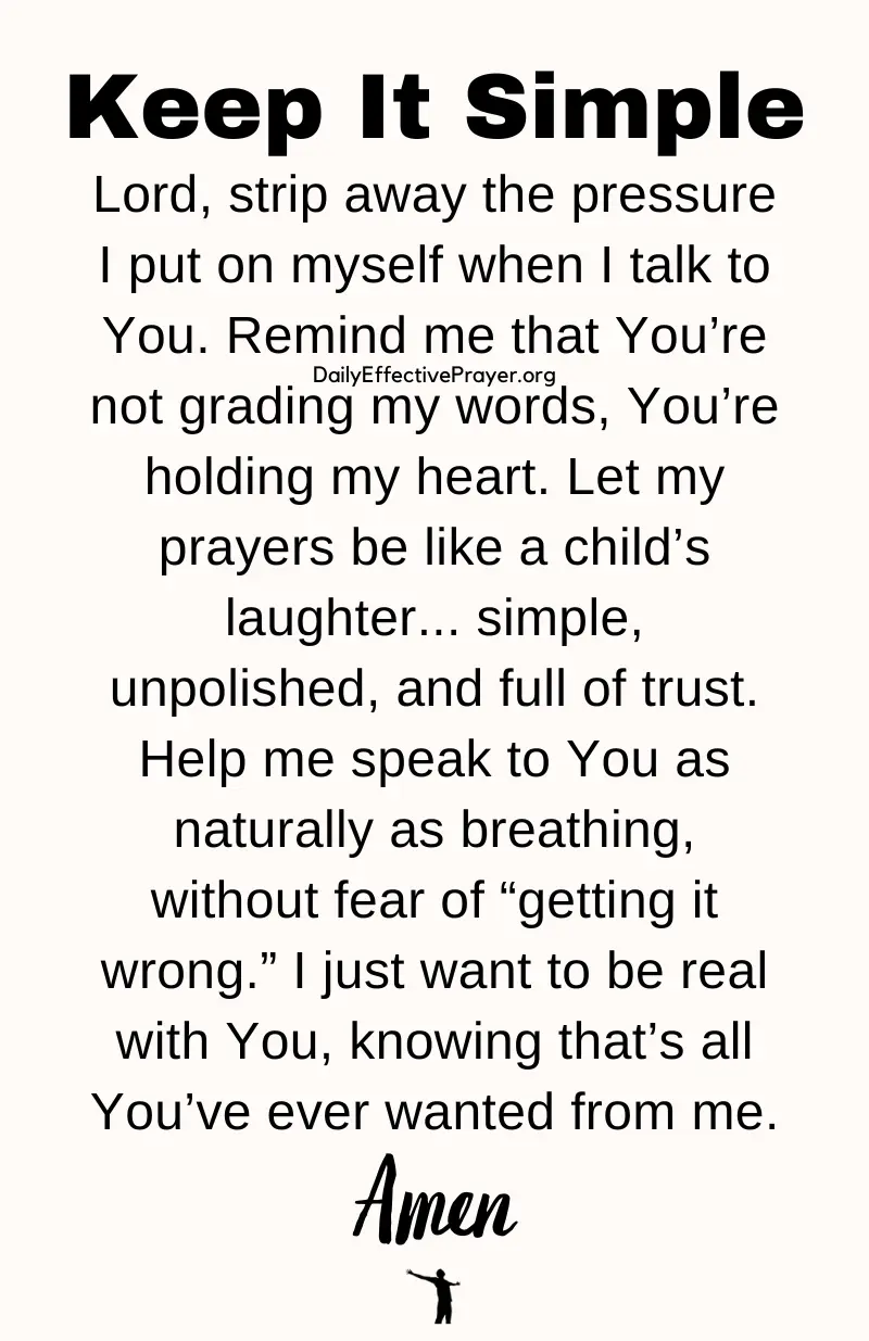 daily effective prayer to keep it simple