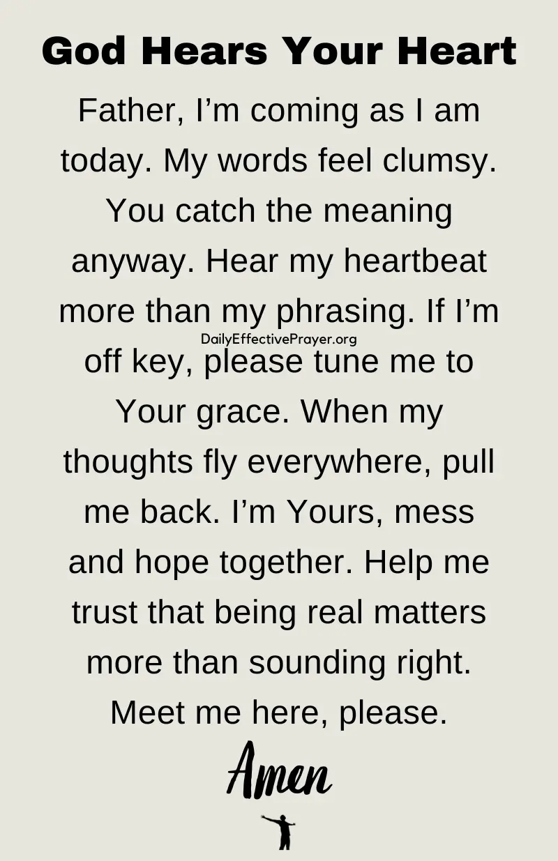 daily effective prayer for god to hear your heart