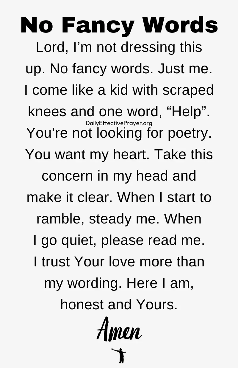daily effective prayer without fancy words