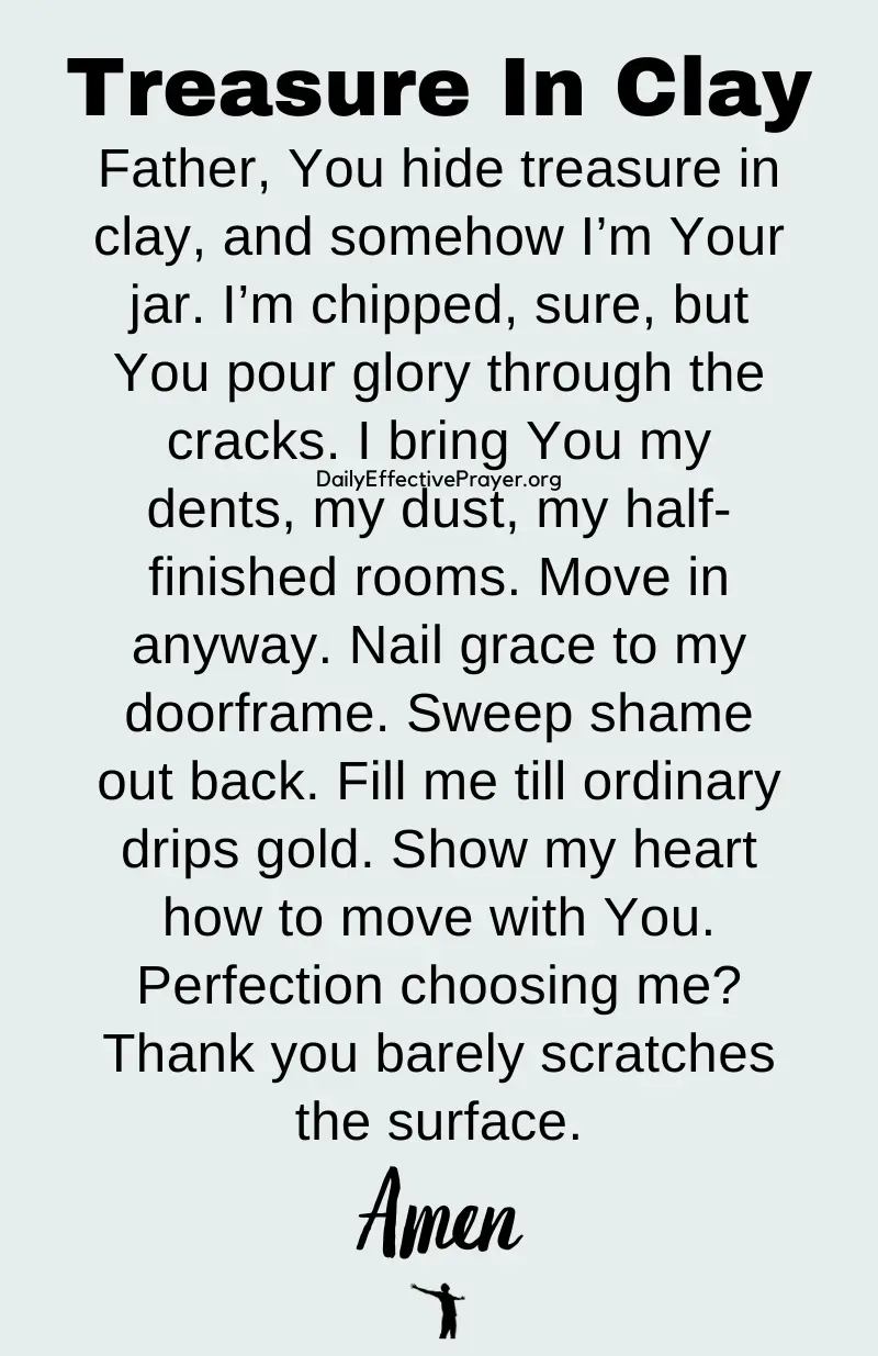 daily effective prayer about treasure in clay