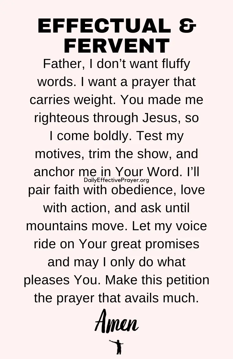 daily effective prayer effectual prayers amen