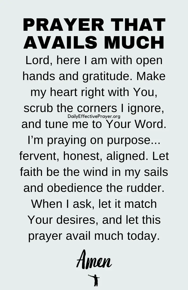 daily effective prayer that avails much
