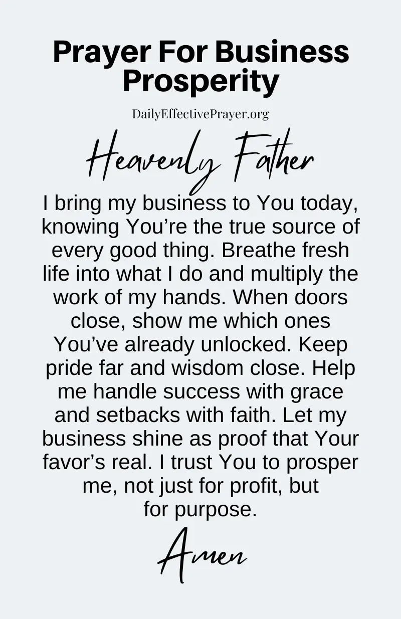BUSINESS PRAYERS 20
