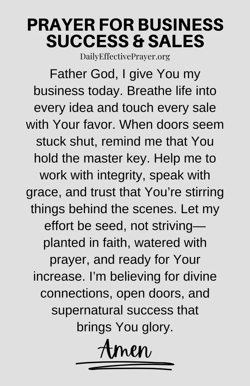 BUSINESS PRAYERS