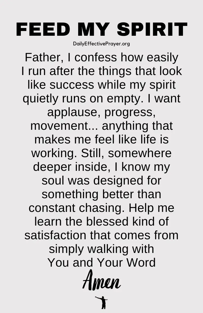 daily effective prayer to feed my spirit with God's word