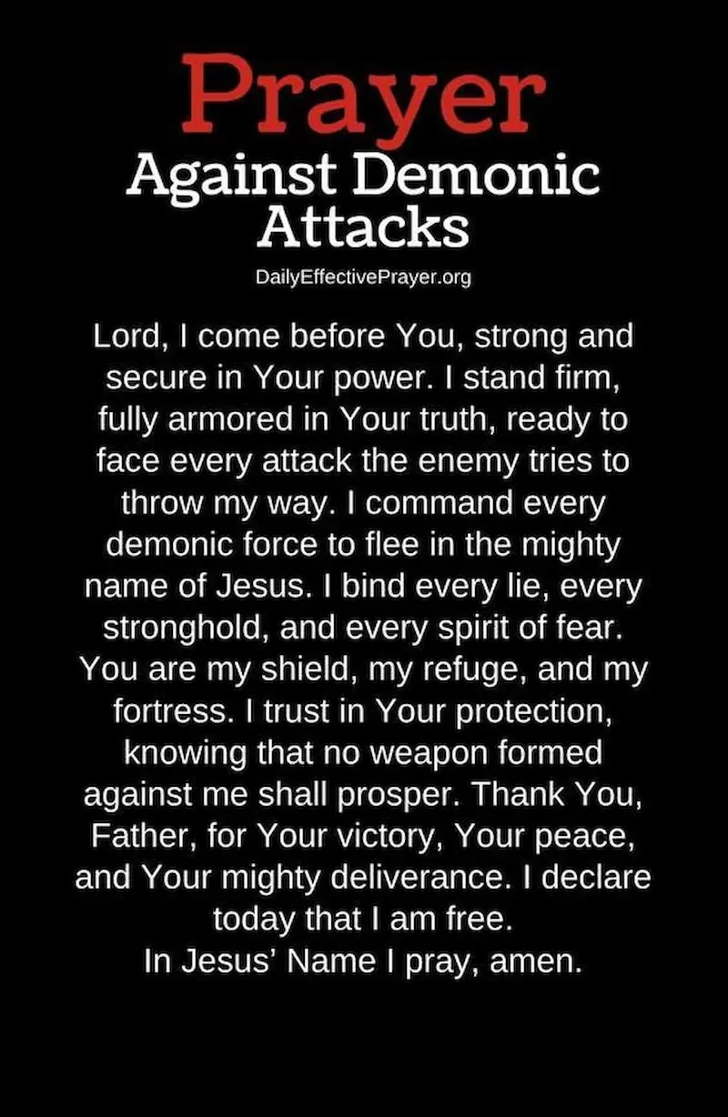demonic attack prayers