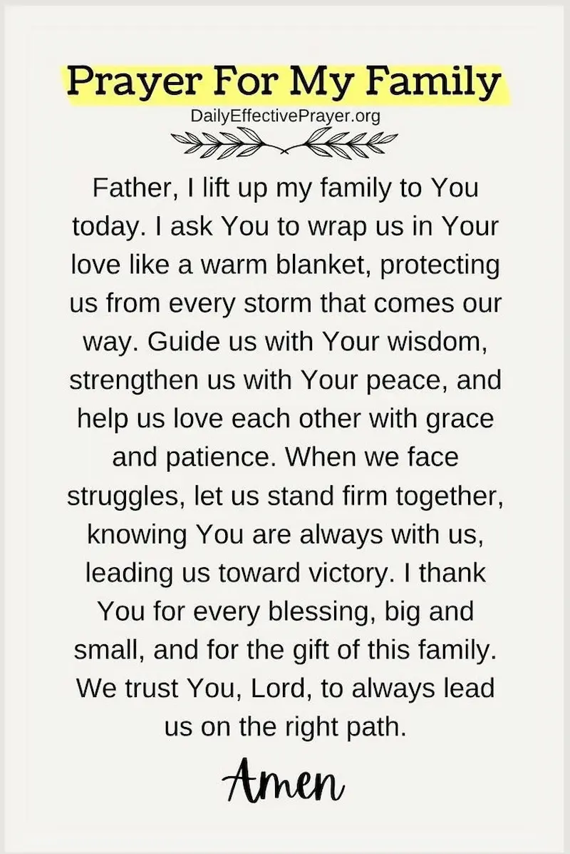 family prayers today