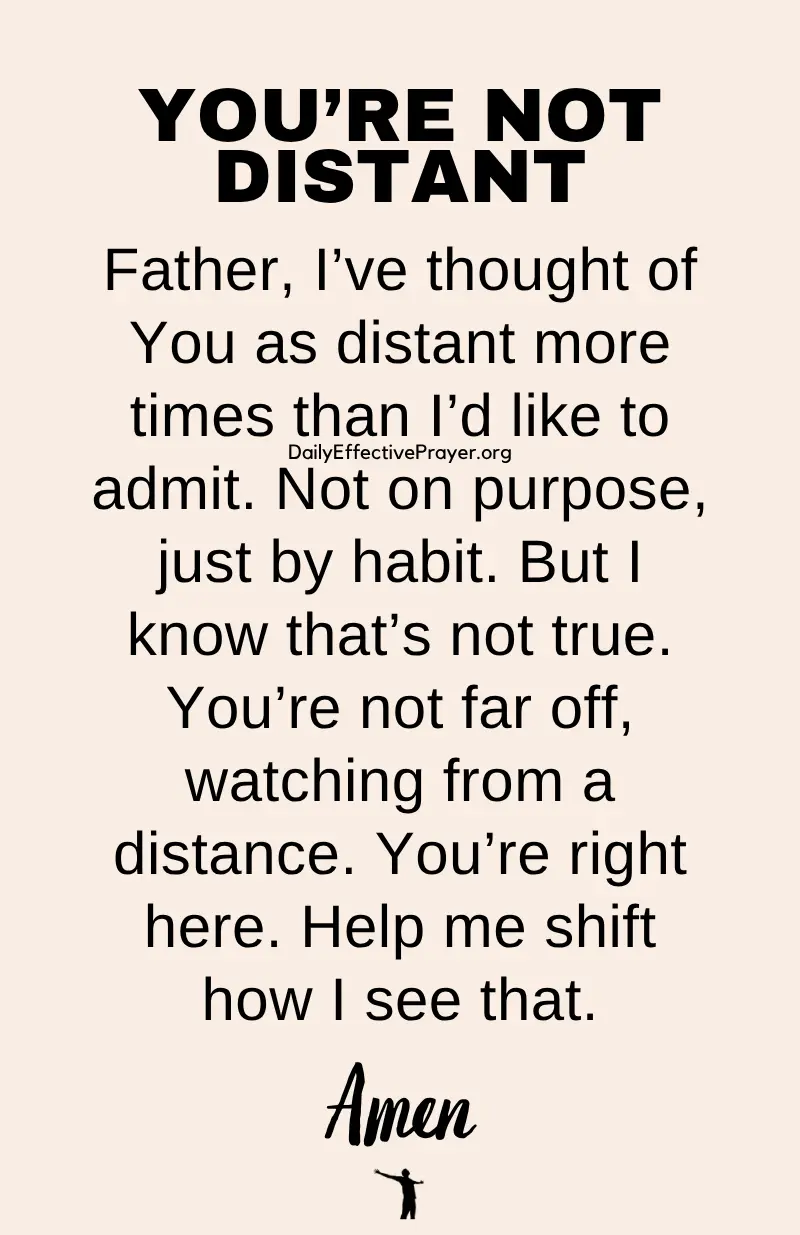 daily effective prayer gods not distant