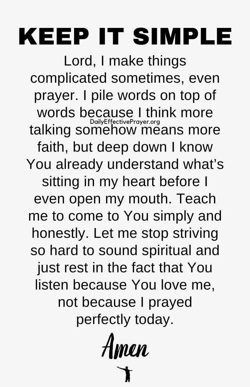 daily effective prayer to keep it simple