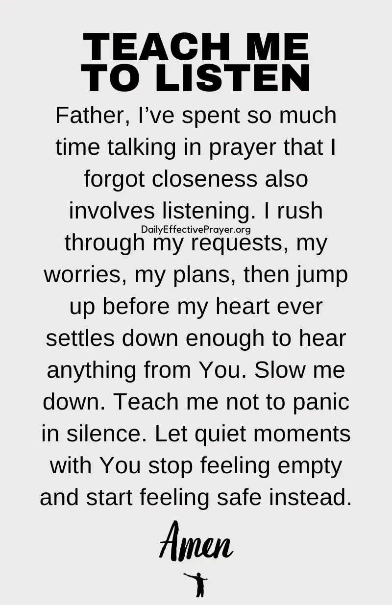 daily effective prayer to listen when you pray