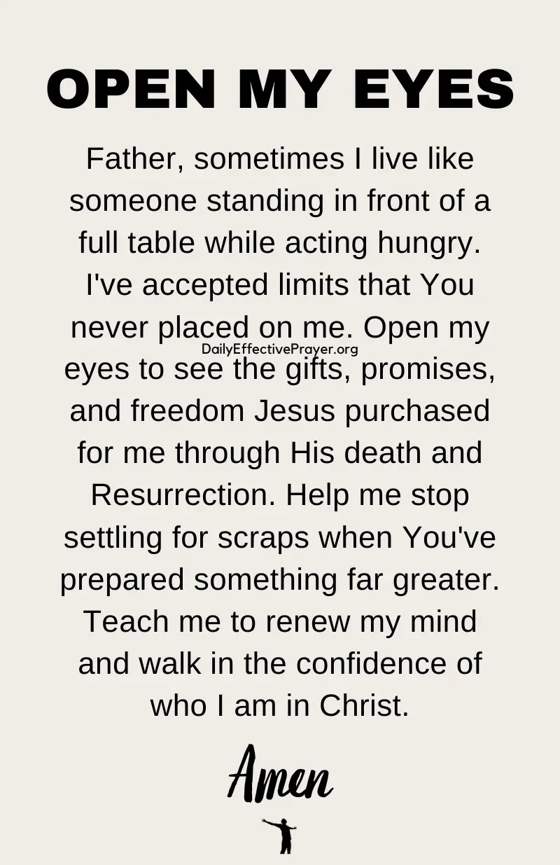daily effective prayer to open my eyes (1a)