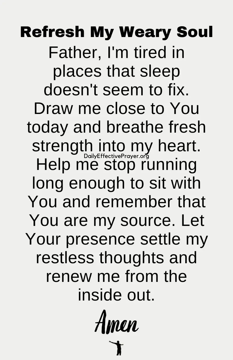 daily effective prayer for a weary soul