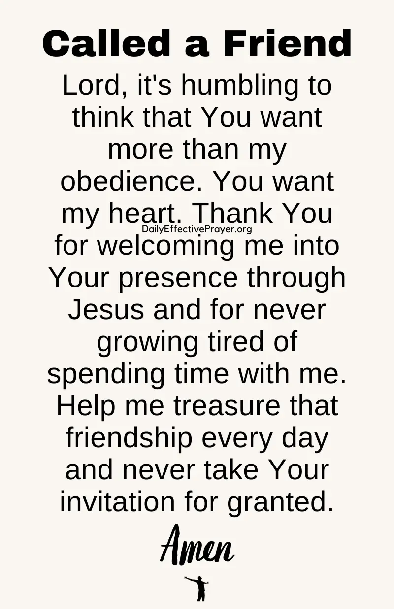 daily effective prayer called a friend
