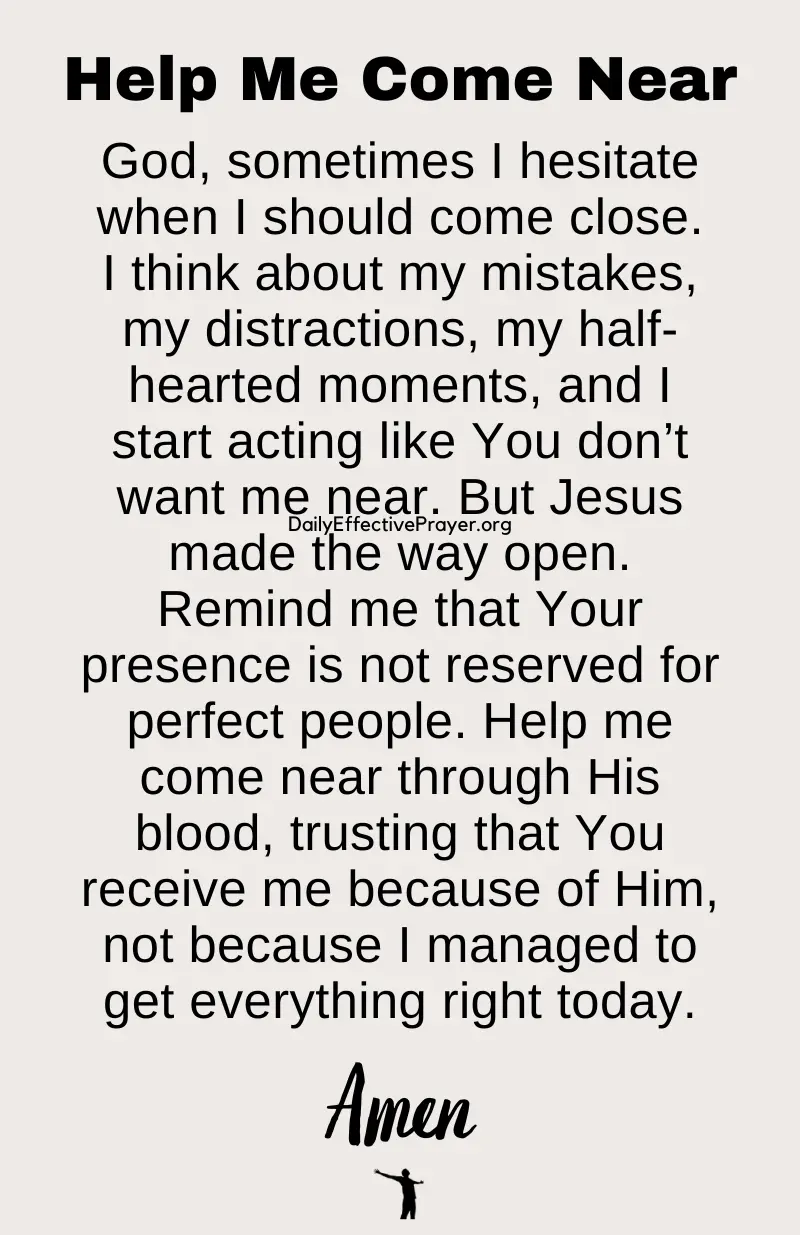 daily effective prayer to come near to God