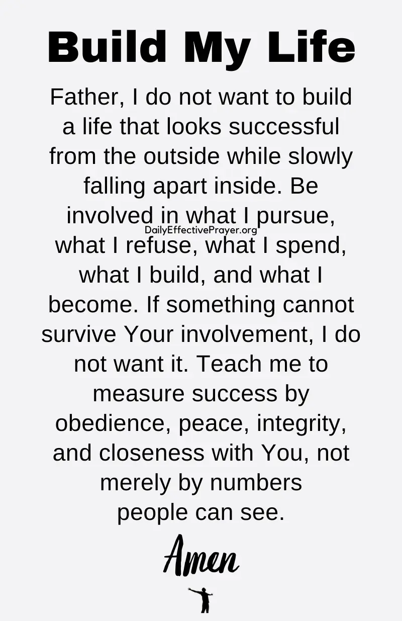daily effective prayer to build my life