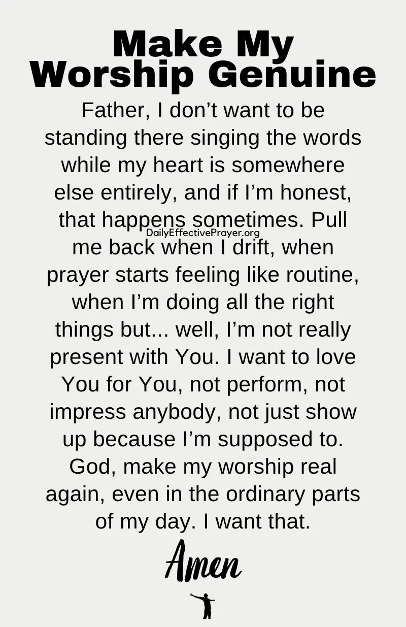 daily effective prayer to make worship genuine