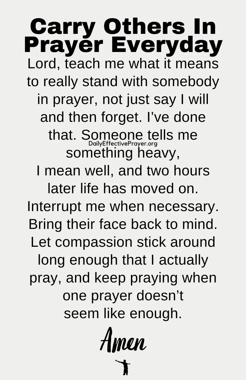 daily effective prayer to carry others in prayer