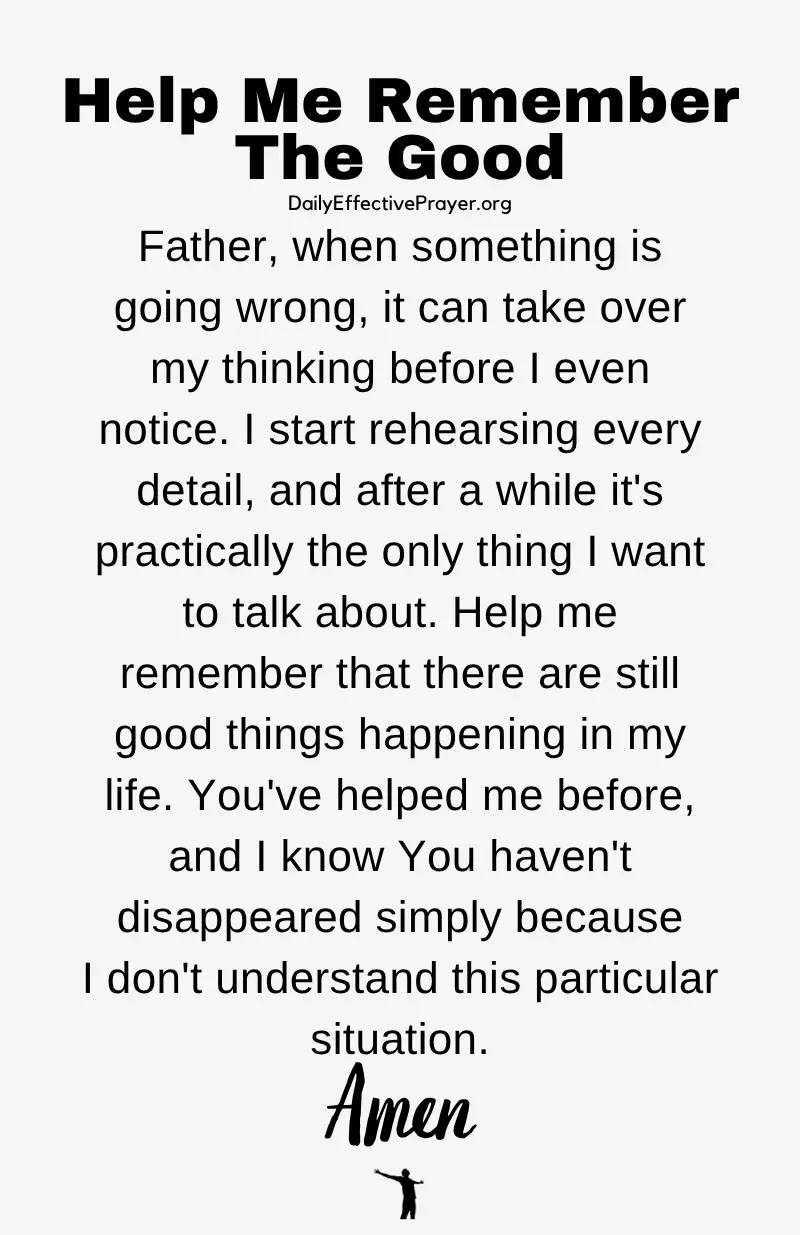 daily effective prayer to remember God's goodness